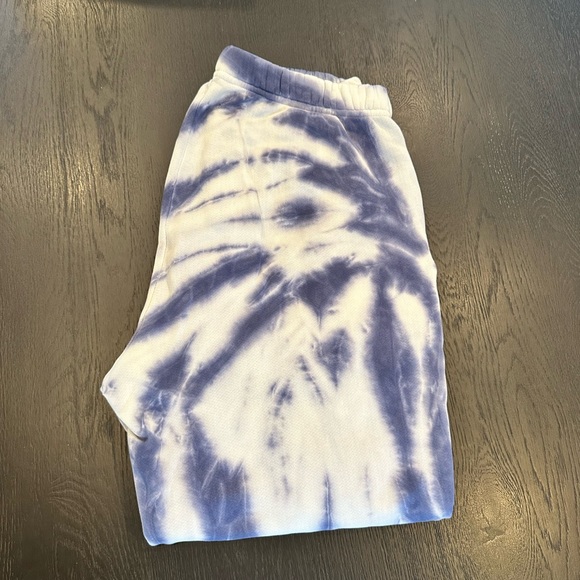 Men’s Les Tien Navy Blue & Ivory Tie Dye Sweatpants - Picture 6 of 10